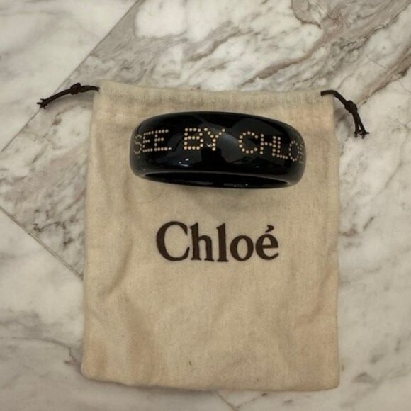 See By Chloe Black Stackable Bangles - Picture 2 of 5